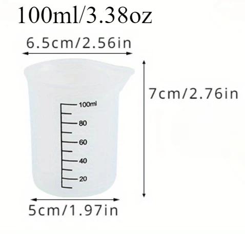 Silicone Measuring Cup with Clear Scale Food Grade Durable Non-stick DIY Cake Measuring Cup Measuring Tools Kitchen Accessories