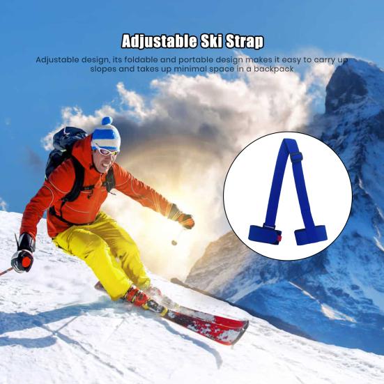 

Yousheng Ski Strap And Pole Carrier Ski Carrier Strap Ski Shoulder Slings Skiing Accessory Adjustable Ski Strap for Carrying