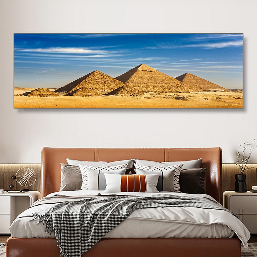 Peisaj deșertul egiptean Piramidă Pânză Pictură Postere și imprimeuri Cuadros Artă de perete Poze Living Room Decor fără cadru
