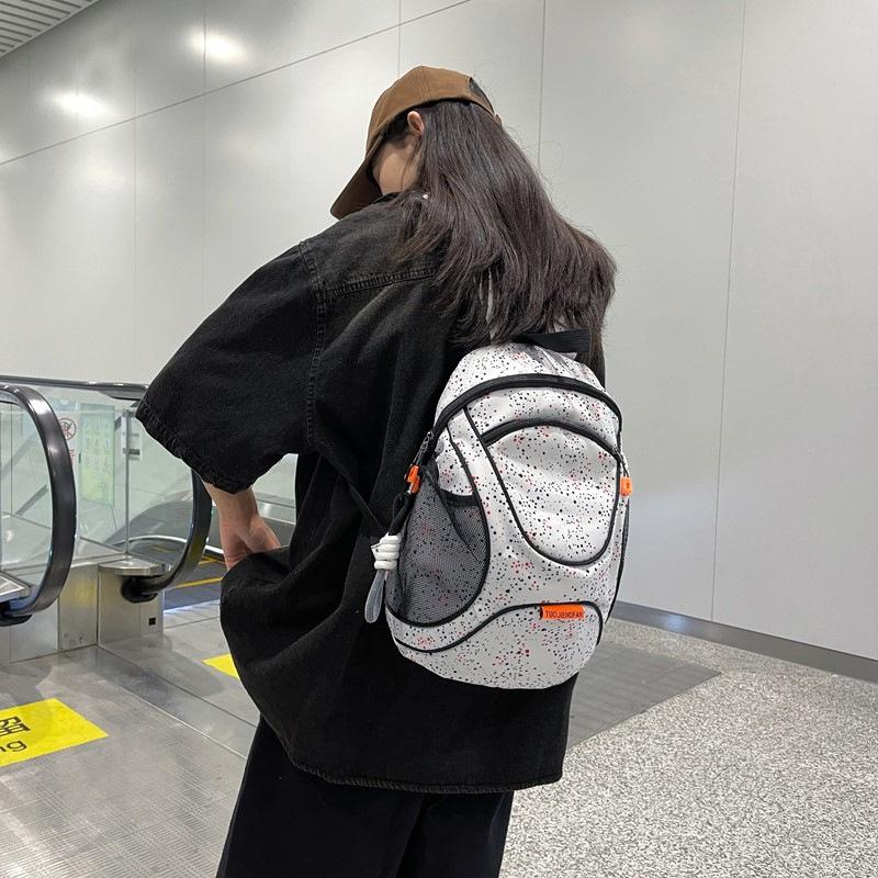 Sports Backpack Large Capacity Design Korean Style Campus School Bag Couple Casual School Bag