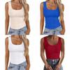 Streetwear Sleeveless Bodycon Tank Top With Square Neck For Casual And Fitness Use