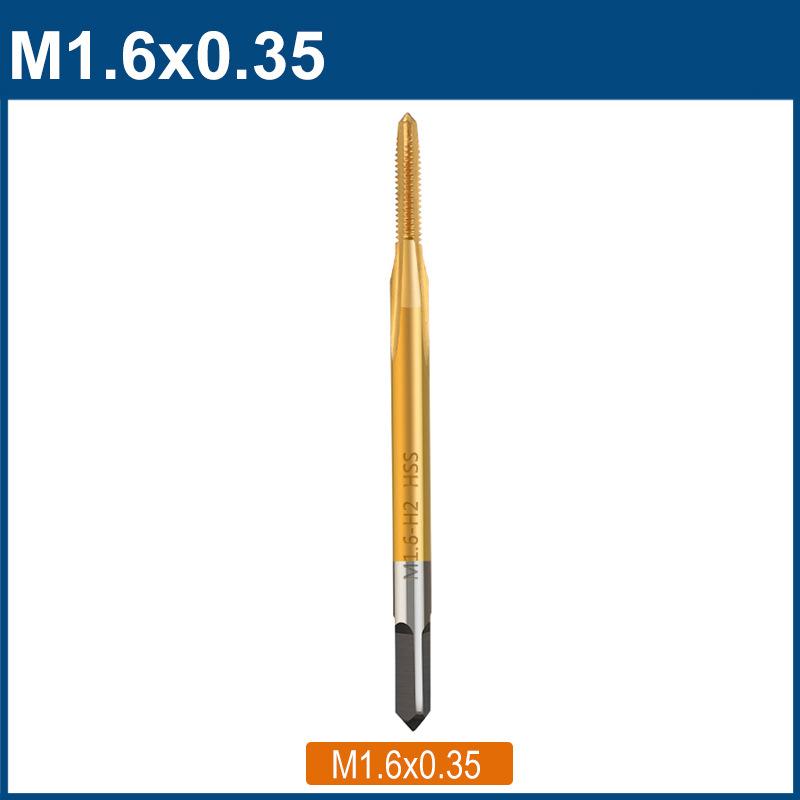 HSS Thread Tap Screw Machine Tap Titanium Coating Metal Screw Hole Tap Drills Drill Bit M1 M1.2 M 1.4 M 1.6 M1.7 M1.8 Series