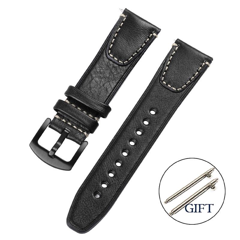 

Универсальный ремешок в стиле ретро для Rolex, кожаные ремешки для часов для Seiko SmartWatches 18 мм 20 мм 22 мм, мужской женский браслет 18mm
