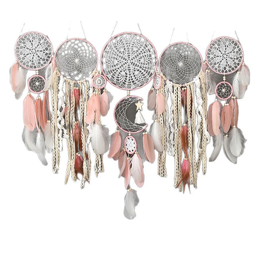 Indian Dream Catcher Wind Chime: Handmade Feather Pendant, Indoor Tassel Wall Hanging, Wedding Decoration