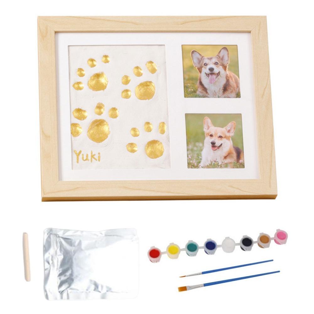 Imprint Clay Photo Frame DIY Keepsake Pet Paw Print Kit Clay Handprint Keepsake Frame  Father's Day