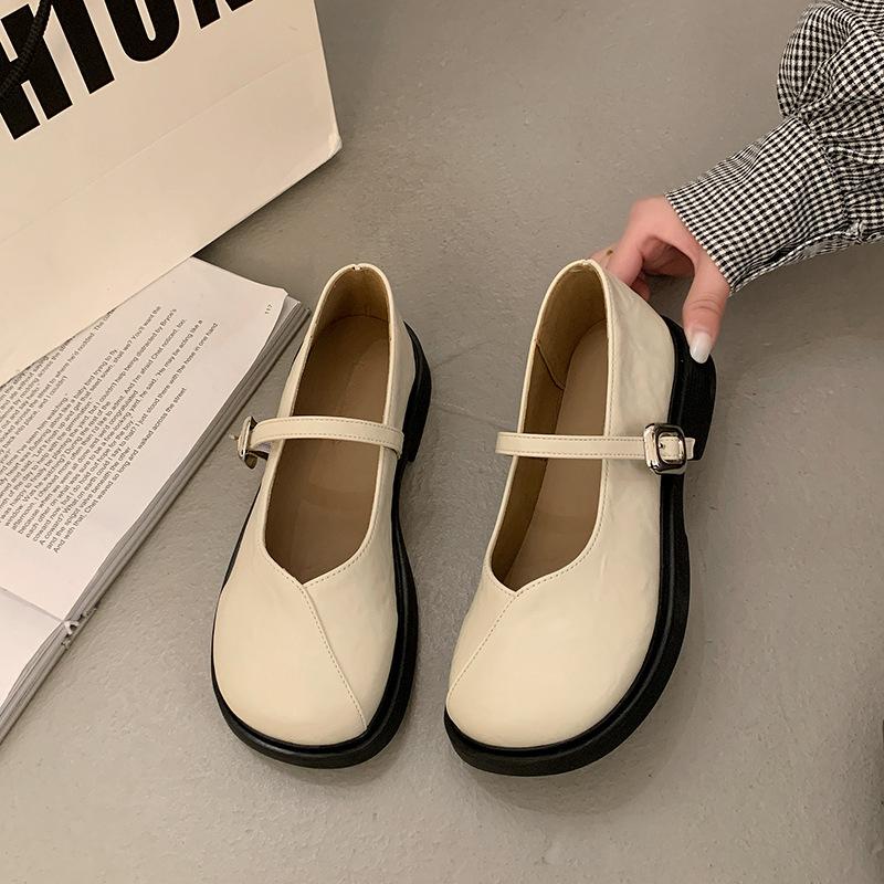 

Маленькие кожаные туфли на плоской подошве, женская новинка 2024 года, юбка, вечерние туфли Мэри Джейн, французские серебристые туфли-лоферы 35