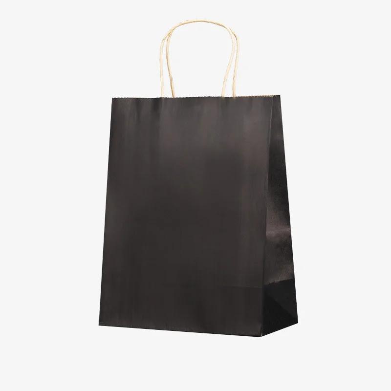 25/50Pcs Brown Kraft Paper Gift Bags With Handle Wedding Birthday Party Favor Bags For Small Shopping Retail Merchandise Bags