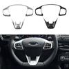 For Ford Fiesta MK8 2017-2019 Focus 4 MK4 2019-2026 Steering Wheel Panel Trim Frame Decoration Sticker Cover Accessories