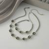 SHIXIN Exquisite Shining Rhinestone Choker Necklace Bracelet Jewelry Set For Women Retro Irregular Short Neck Chain Accessories