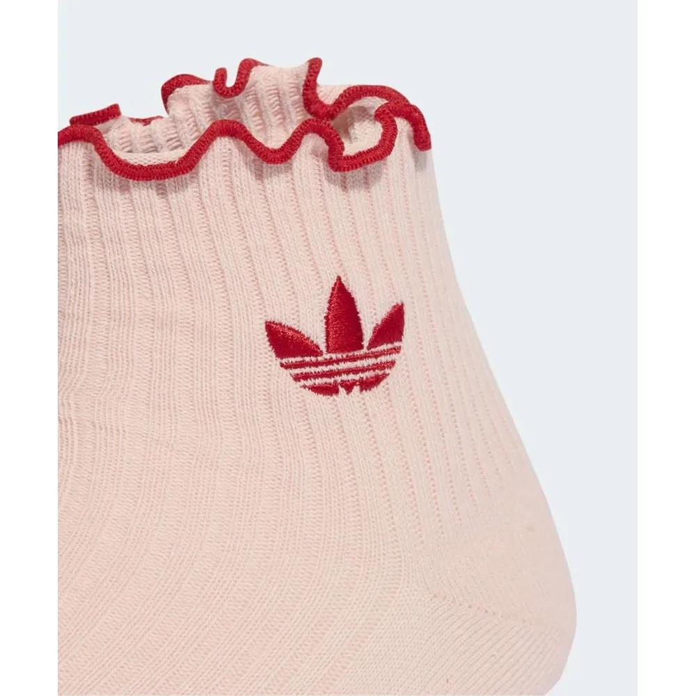 2 Pairs of Adidas Ruffle Socks - Cream White:Sand Pink KR3430 5972535