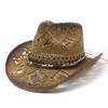 New travel shade casual versatile beach spring and summer retro denim straw hat men's and women's hats