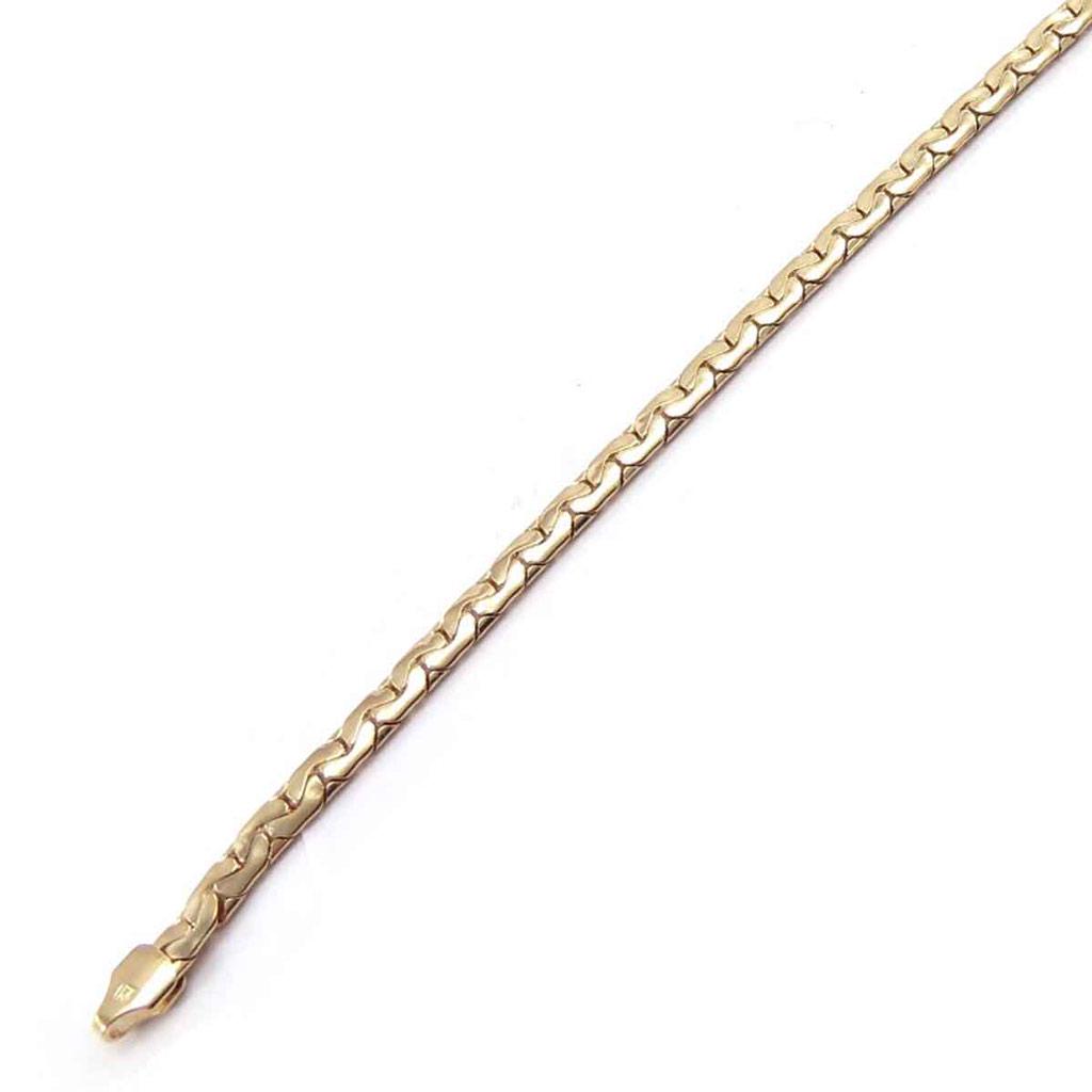 Les Trésors De Lily [C7309] - Gold Plated Bracelet 'Bean' 18 Cm 3. 6 Mm