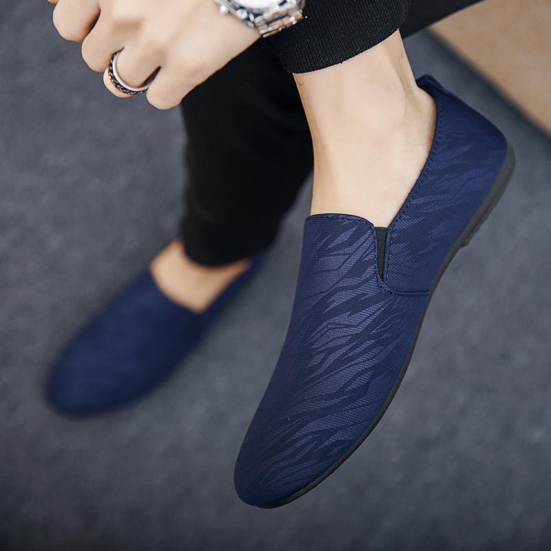 2026 Spring and Autumn Men's Trendy Casual Versatile Driving Moccasins – Lazy Slip-On Shoes for Men, Available in Black and Blue
