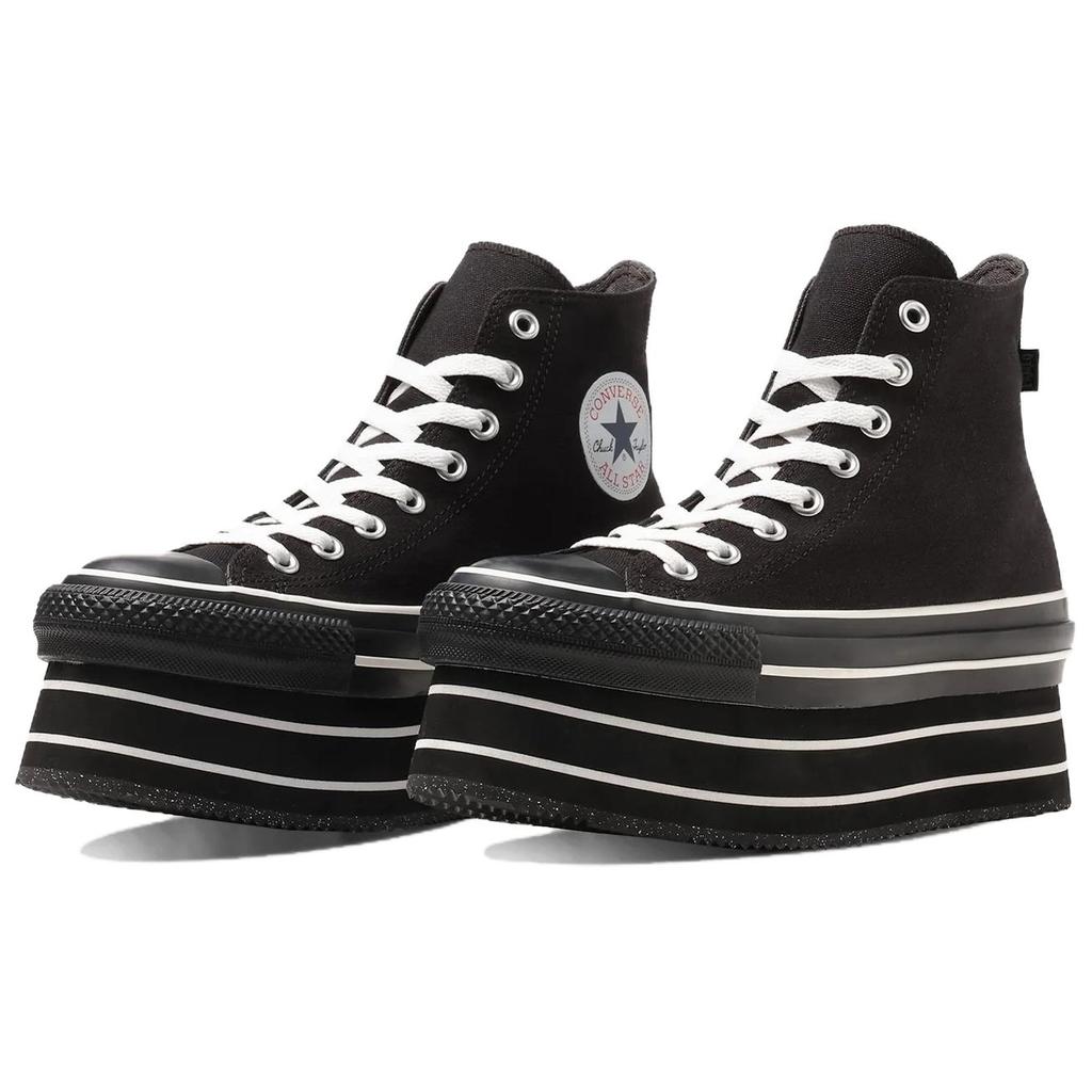 Converse All Star Stage Hi Comfortable Versatile Durable High-Top Canvas Shoes Women sneaker Black 31311660