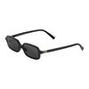 Logo Acetate Rectangular Sunglasses Women Sunglasses Black 80562670812145