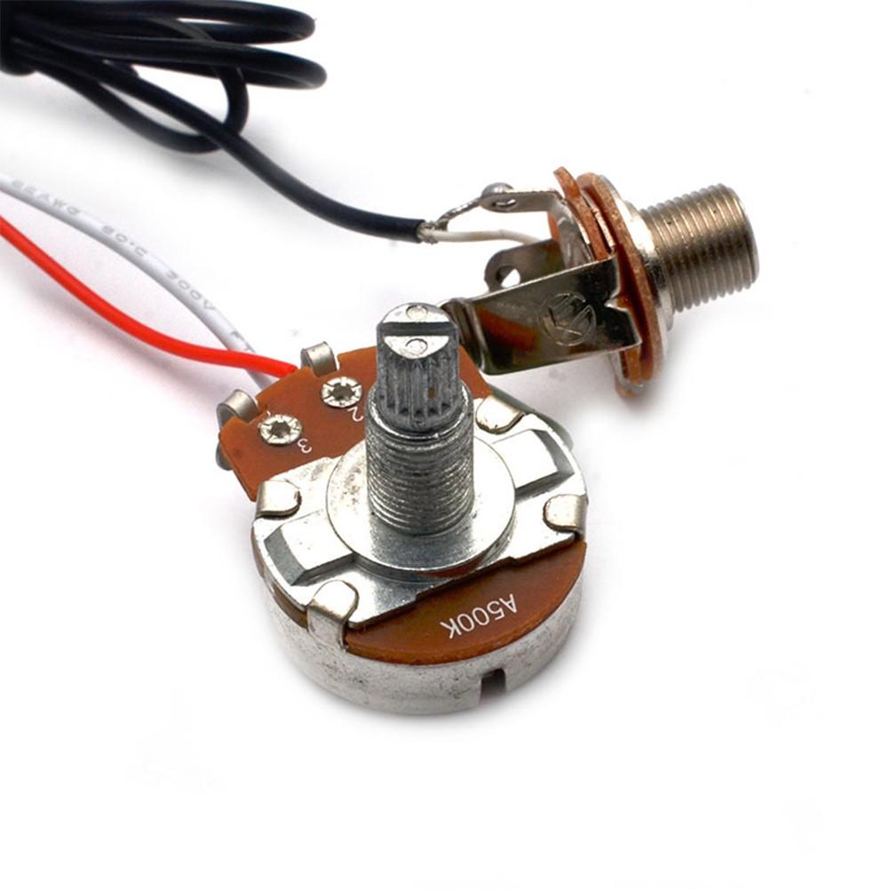Electric Guitar Wiring Harness Kit 3 Way Toggle Switch 1 Volume 1 Tone 500K Pots