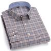 Men's Oxford Long Sleeve Shirt 100% Cotton Wrinkle Resistant & Breathable, Solid Plaid Striped Comfort Casual Button-down Shirts