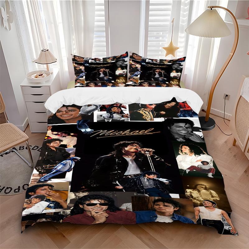 Michael Jackson Collage Print 3Pcs Bedding Setduvet Cover With 2 Bedropillowcase Home Birthday Gift
