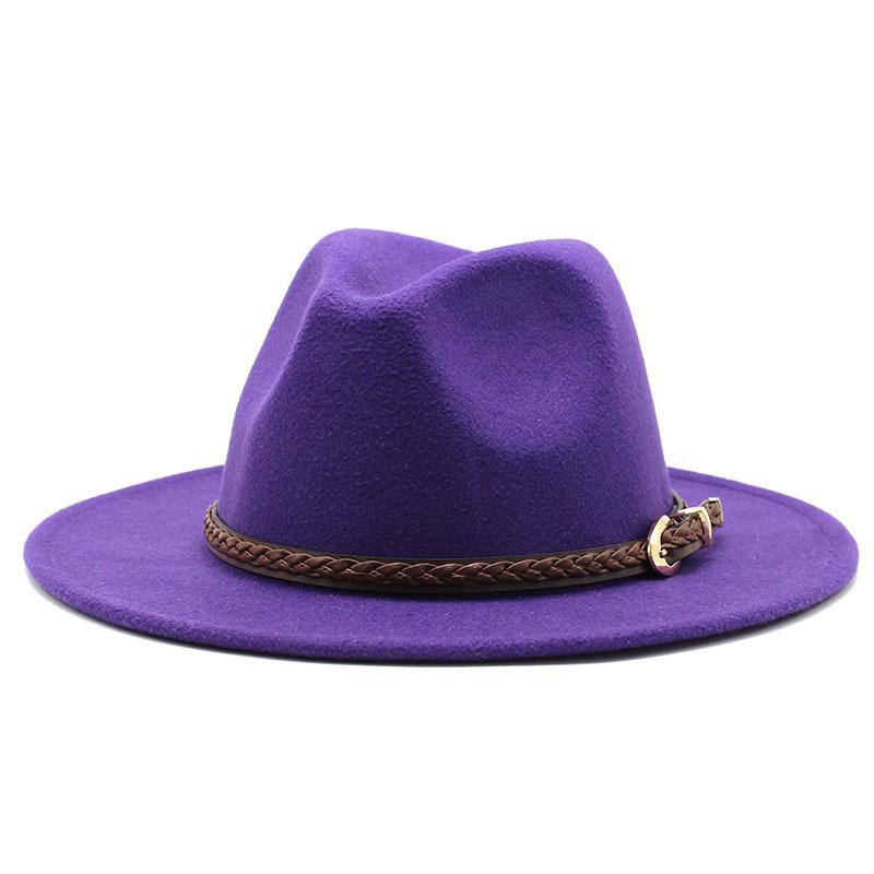 Wish Woolen Hat Big Brim Black Jazz Hat