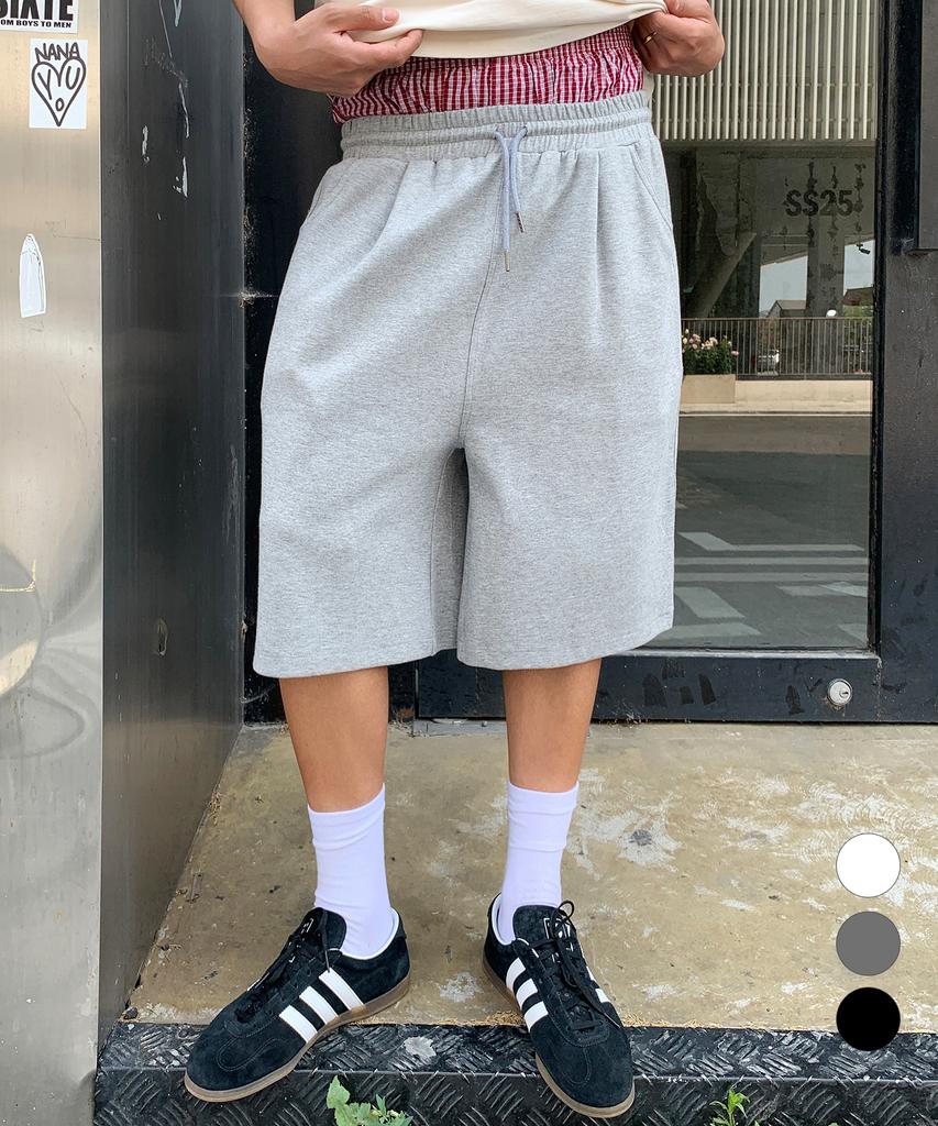 FERNOV Single-Pleat Bermuda Sweatpants 3 Colors