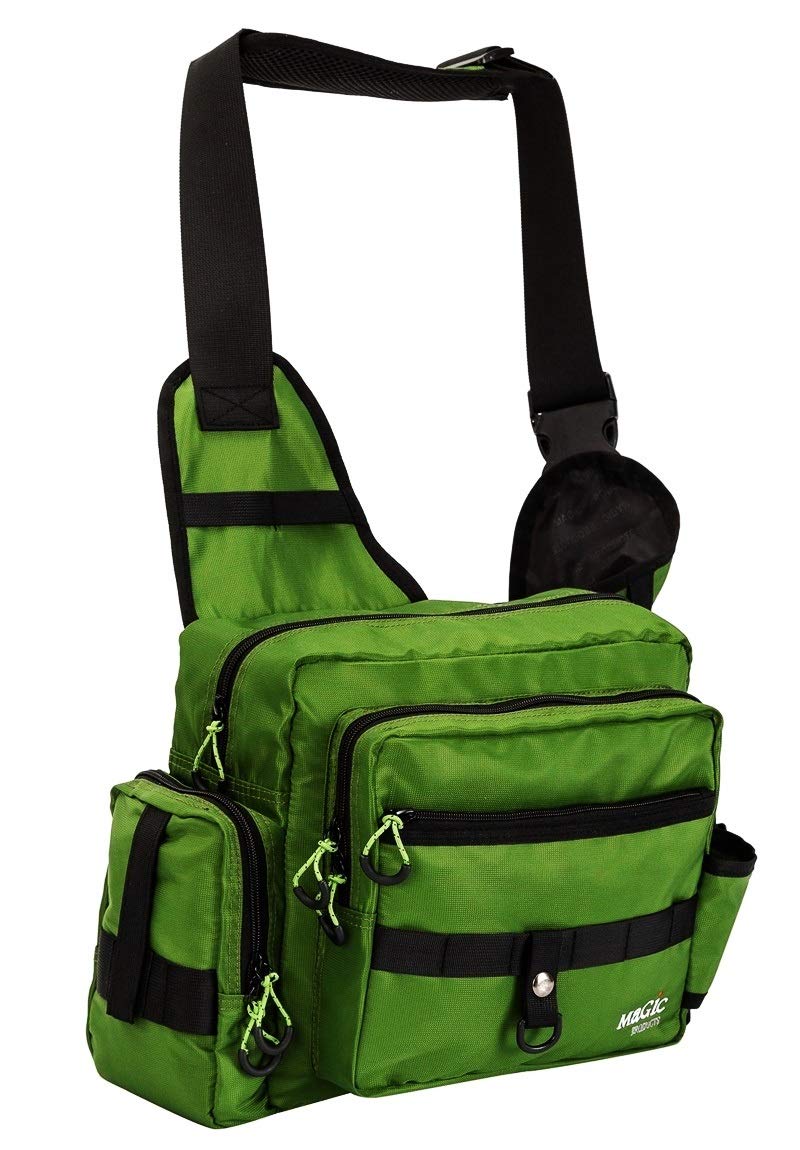 

Magic Products Fishing Tackle Bag, Shoulder Bag/Waist Bag (Green, No Waist Belt)
