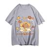 Cute Capybara Tshirt Unisex Design Sense of Personality Casual Loose Shortsleeved Kawaii Animals Printed Tops Figure Silhouette
