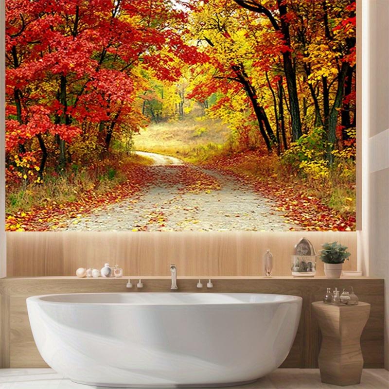1pc Vivid Autumn Maple Forest Path Beautiful Autumn Leaves Decoration