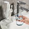 Toothbrush Holder with Dust Cover. Toothbrush Cup Holder with Drainage, Flow Guide, Storage Cup Holder. Home Multifunctional Dental Appliance Holder