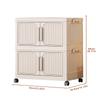 2-Layer Multifunction Storage Cabinet Dustproof Foldable Closet Large Capacity Clothes Wardrobe for Books Clothes Small Gadgets