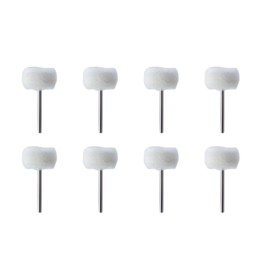 1-20PCS Jewelry Polishing Brush Cotton Wool Felt Grinding Sanding Head Abrasive Buffing Wheel 3mm Shank Drill Rotary Tool