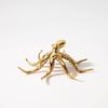 Metallhandwerk Goldener Oktopus Simulationstier Skulptur Oktopus Ornament Metallfigur Heimdekorationszubehör
