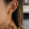 Yori Statement Stainless Steel Personalized Three-layer Ear Clips for Women High Quality 18K Gold PVD Plated Daily Jewelry Gift