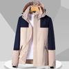 Autumn Waterproof Windproof Hooded Jacket - Unisex Color Block Thin Mountaineering Outerwear