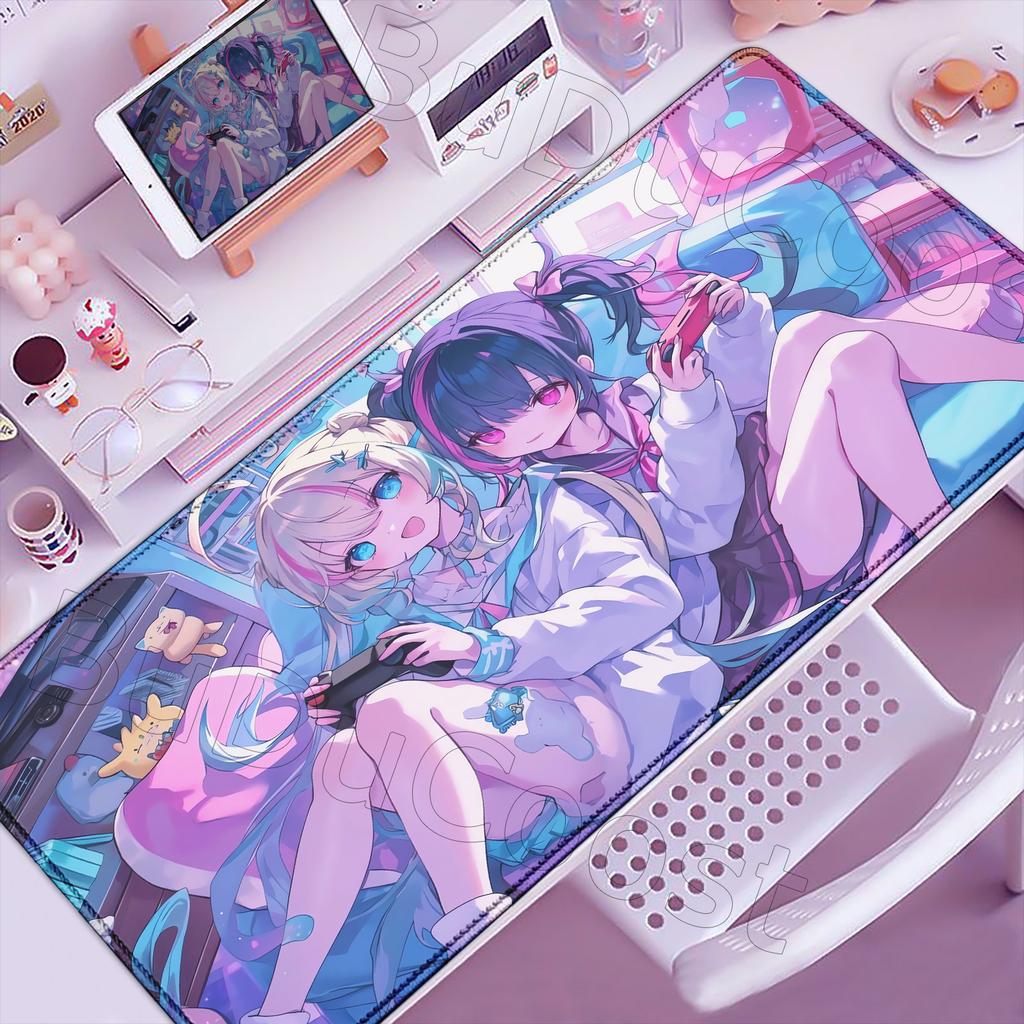 NEEDY GIRL OVERDOSE Mouse Pad Kawaii Anime Girl Large Non-slip Rubber Mousepad XXL Computer Gaming Accessories Keyboard Desk Mat