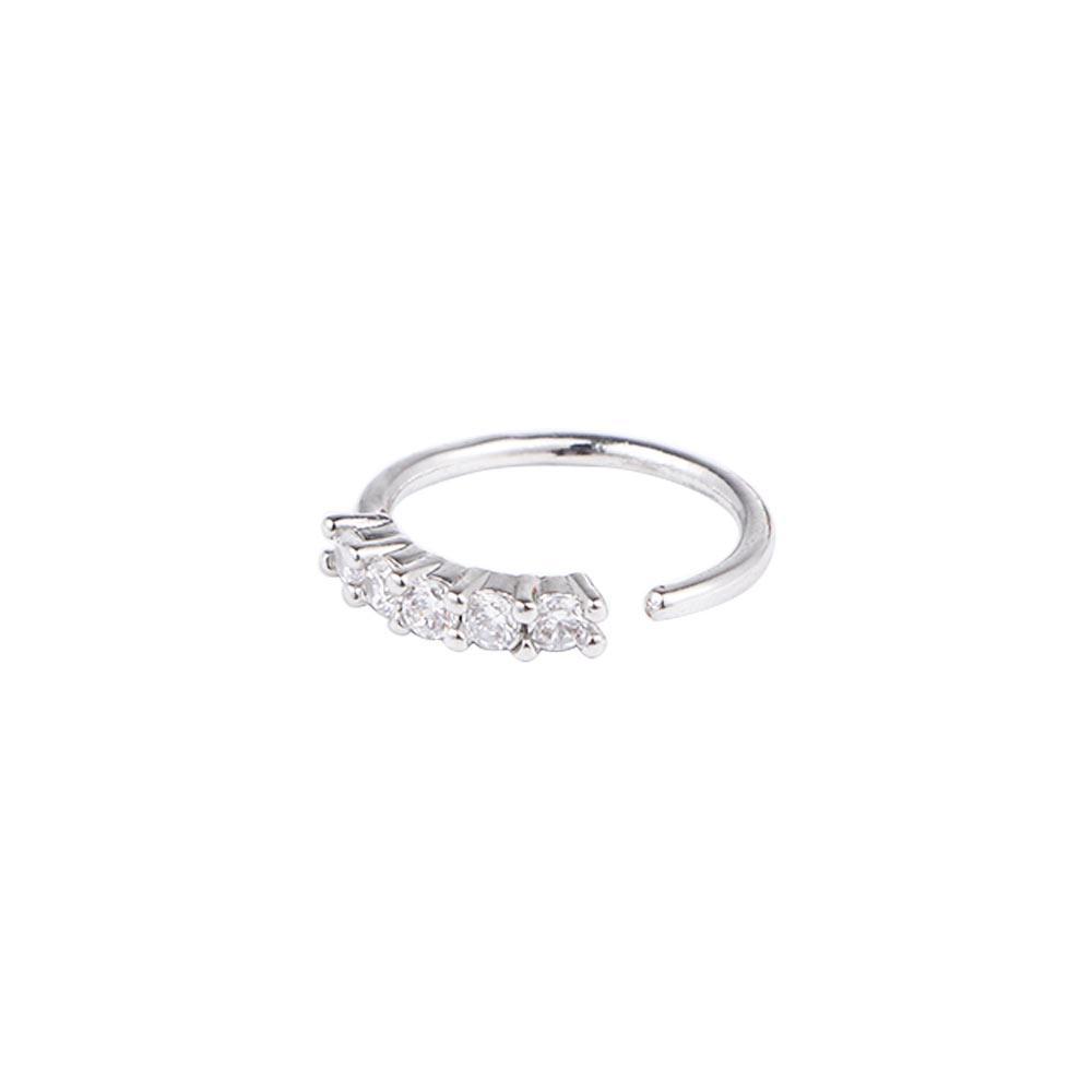 Fashion Accessories Crystal Rhinestone Stainless Steel Piercing Jewelry Ear Stud Ear Hoop Nose Ring