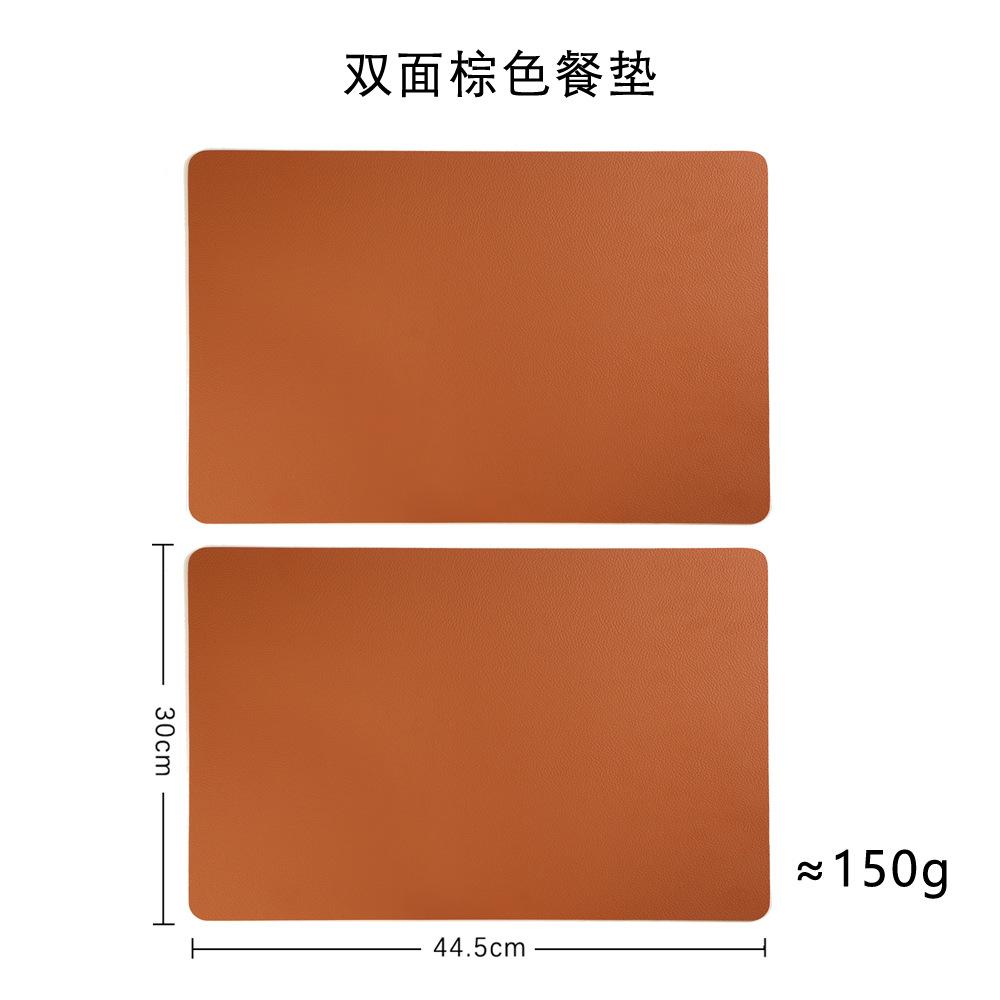 Hochwertiges zweifarbiges Leder-Tischset für den Haushalt, dreieckig, oval, wasserdicht und ölabweisend, wärmeisolierende Matte, Schüsseluntersetzer, Untersetzer, Tischset
