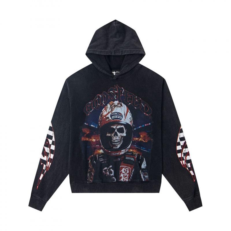 odspeedss autumn and winter new direct injection printing wash water retro pure cotton hip hop beauty trend hoodie sweater