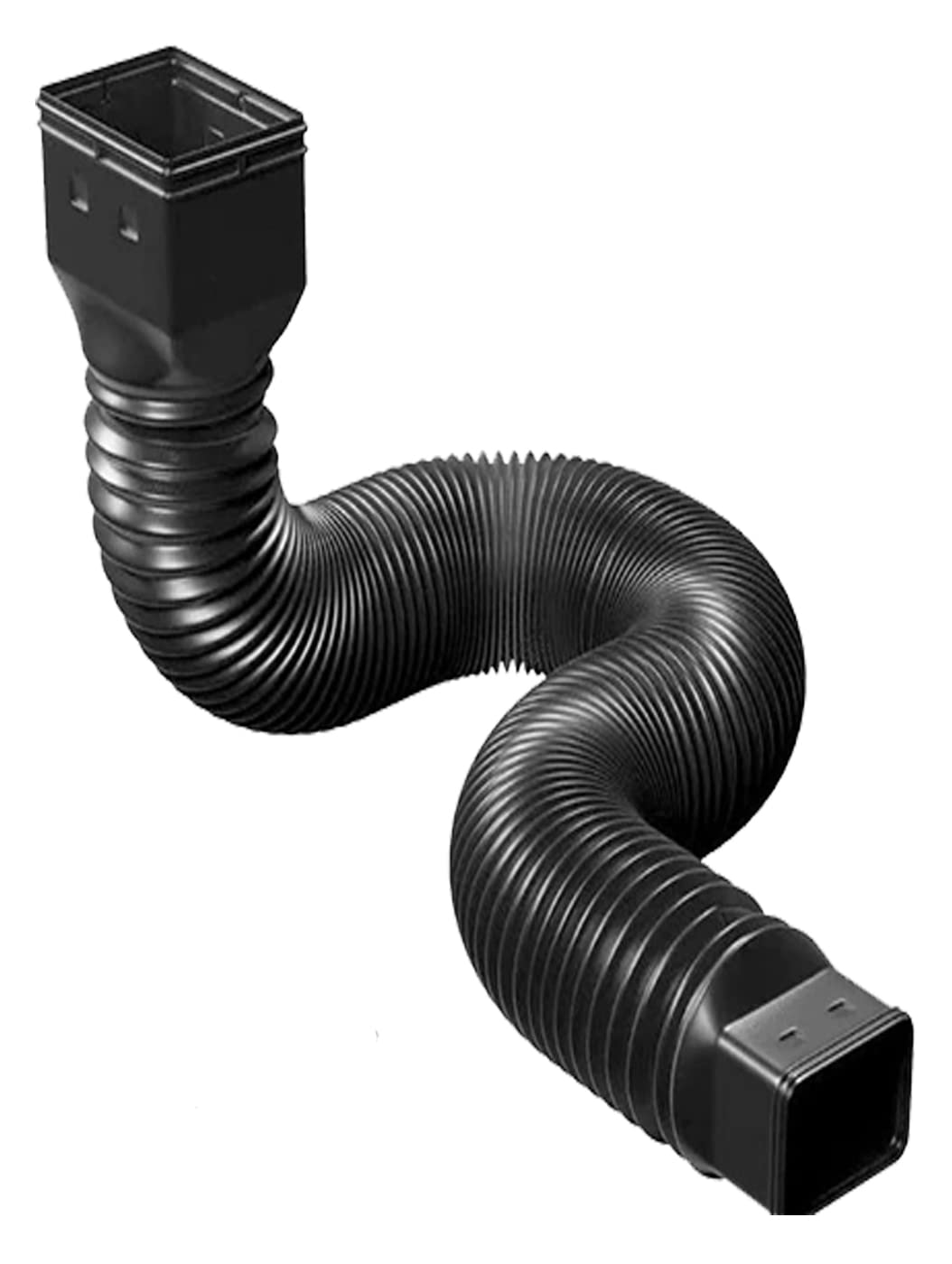 

S.fields.inc Gutter Extension Hose, Rain Gutter, Stormwater Drain Pipe, Corrugated, Expandable, Downspout, Roof Drain Hose Tube (Black)