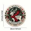 Reindeer Metal Tin Sign Wall Art Decor 8x8 Inch Round for Bar Cafe Club Kitchen