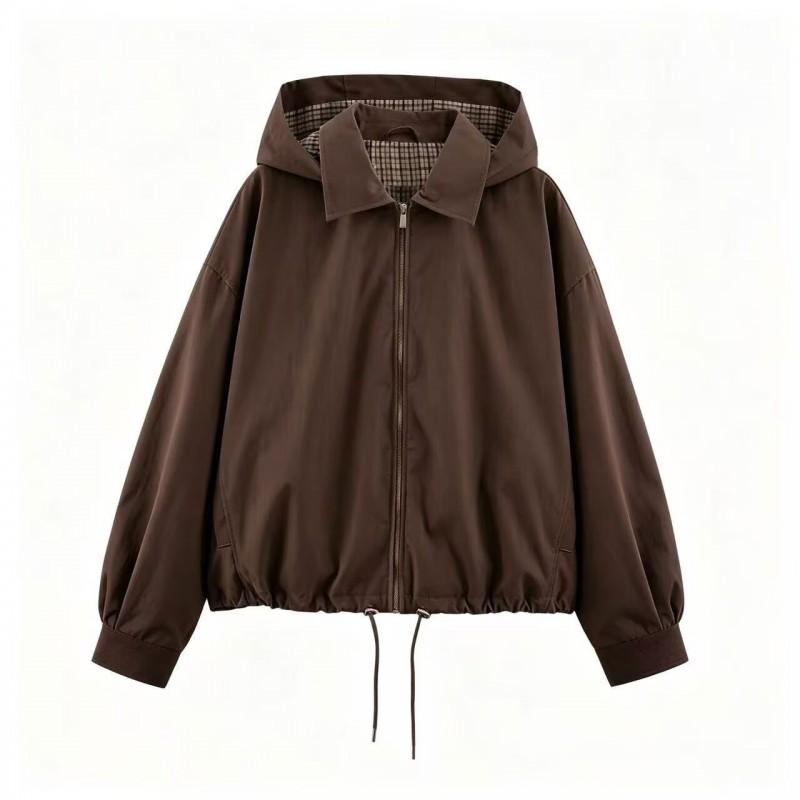 2026 Womens Streetwear Detachable Hooded Jacket W025 12769