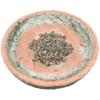 Round Rustic Concrete Bowl with Ornament Garden Decoration