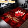 Custom Name FK Crvena Zvezda  Rug, Office Rug, Chair Rug, Carpet for Living Rooms, Doormat Game Rug Home Decor Christmas Gifts