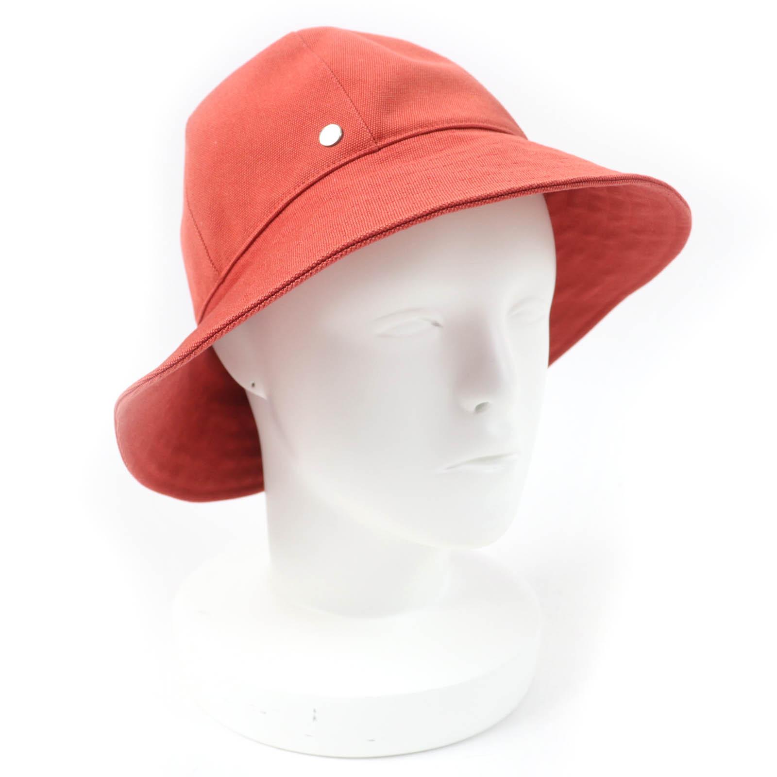 

Отличная шляпа HERMES Серия Metal 100% хлопок, канва Серия Orange хлопок 57 Б/у