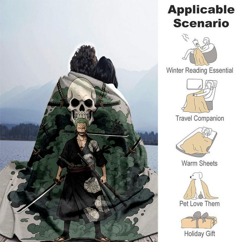 1pc Adventure Beyond Seas Soft Throw Blanket Flannel All Season Light Weight Living Room/Bedroom Warm Blanket. M727019