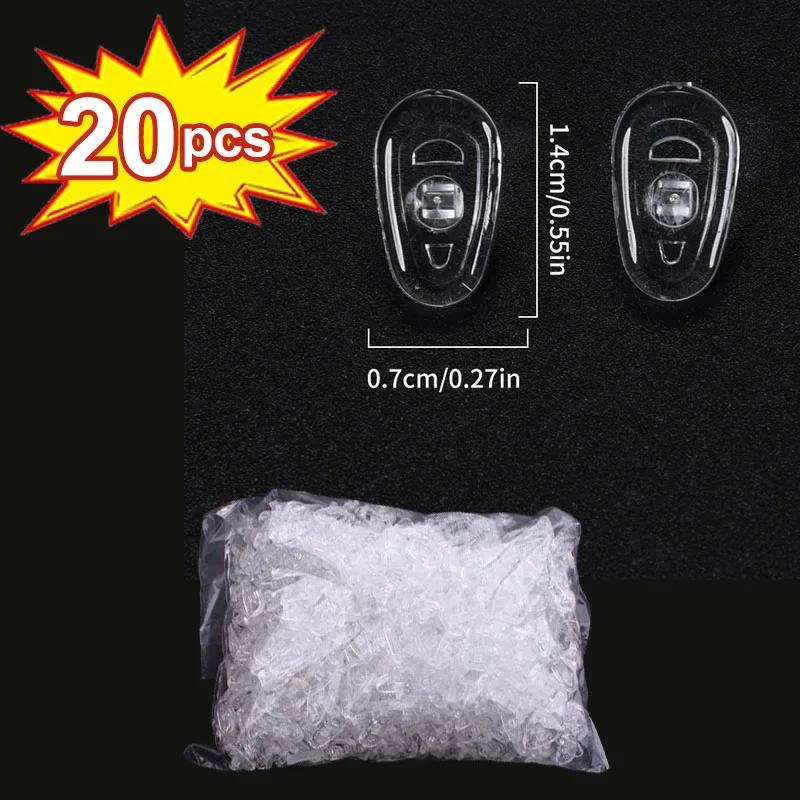 10/100PCS Air Chamber Clear Oval Eyeglass Nose Bracket Silicone Nose Pads Eyewear Anti-drop Sunglasses Glasses Accessories