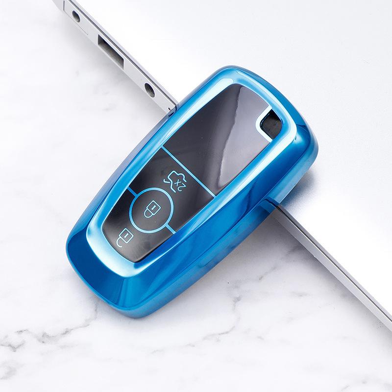 Vysoce kvalitní kryt pouzdra na klíče z TPU se 3 tlačítky pro Ford Edge Fusion Mustang Explorer F150 F250 F350 Ecosport Protector Příslušenství