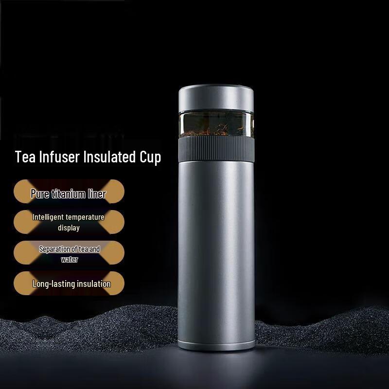 XIMX Pure Titanium Insulated Portable Water Bottle