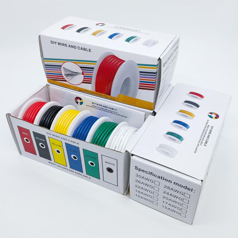 6-Roll PVC Tinned Copper Wire 30-16AWG for Automated Equipment & Electronics