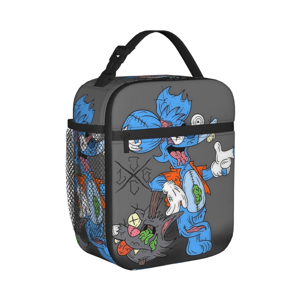 Itchy and Scratchy Lunch Bag For Women  Designer Lunch Box Fun Travel Cooler Bag Portable Waterproof Tote Food Bags
