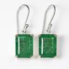 Natural Green Emerald Earrings 58 ct Emerald Cut 925 Sterling Silver Gemstone Jewelry Gift